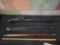 (2) 2-Piece Pool Cues and (1) Case