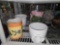 (6) Ceramic Planters & Hurricane Glasses