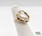14K Gold Pearl & Diamond Ring, 6g