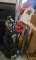 Golf Bag, Gold Clubs, (2) Bows and Snowboard