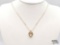 14K Gold Diamond Heart Necklace, 3.90g