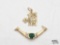 (2) 14k Gold Pendants, 3.64g