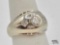 14K White Gold 3 Diamond Ring, 8.03g