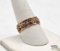 14K Gold Floral Band, 6.55g