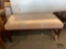 Upholstered Diamond Patterned Bench