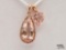 10K Gold Diamond Accent Drop & Heart Pendants, 4.14g