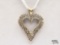 10K Gold Diamond Heart Pendant, 2.54g
