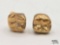 (2) Gold Tooth Crowns, 6.22g