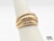 10K Gold 3 Row Ring, 5.06g