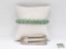 Sterling Silver Money Clip and Jade Bracelet