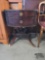 American Classical Style Mahogany Lyre Base Nightstand