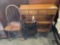 Chair, Magazine Rack and Book Case
