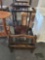 Wooden Side Table & Magazine Holder