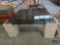 Glass Table with Marbel Legs