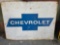Chevrolet Vinyl on Metal Sign