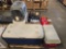 2 Coleman Ice chest 1 Igloo Ice chest Animal Crate Mr. Clean Auto Dry Carwash jacket Numbered Marker