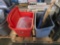 4 Plastic Totes Framed Artwork and Phone