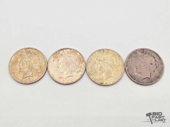 (4) 1922-1923 Silver Peace Dollars