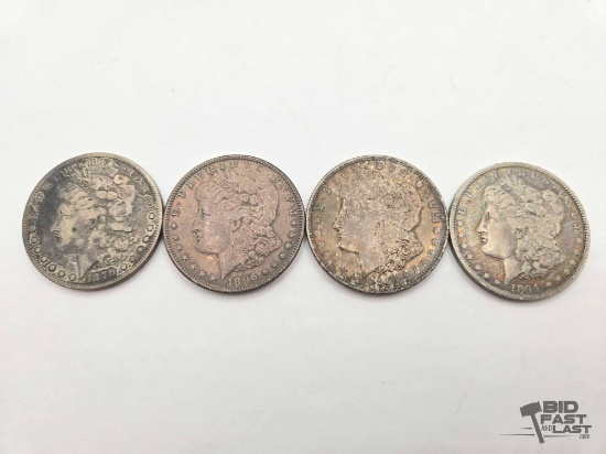 (4) 1879-1921 Morgan Silver Dollars