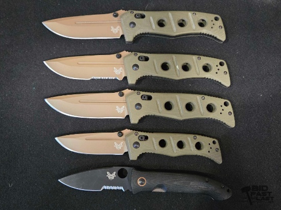 (5) Benchmade Pocket Knives