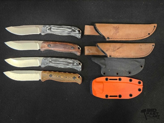 (4) Benchmade Knives with Sheaths