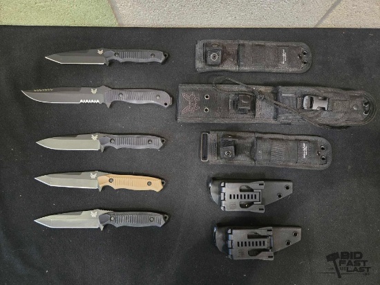 (5) Benchmade Knives with Sheaths
