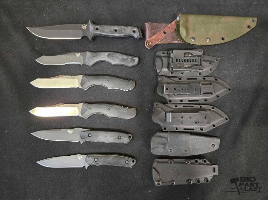 (6) Benchmade Knives with Sheaths