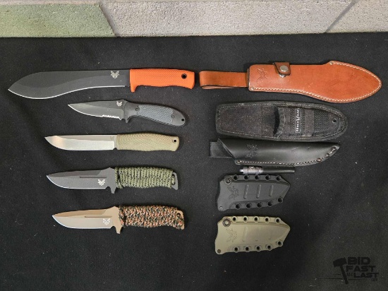 (5) Benchmade Knives with Sheaths