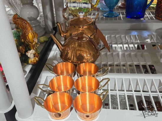 Copper Tea Kettles & Tea Cups
