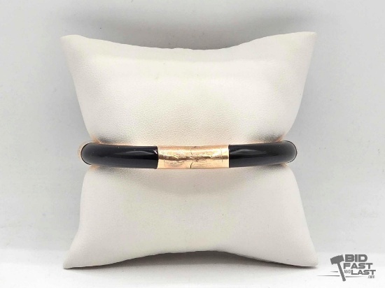 14K Gold & Black Onyx Bracelet, 21.73g