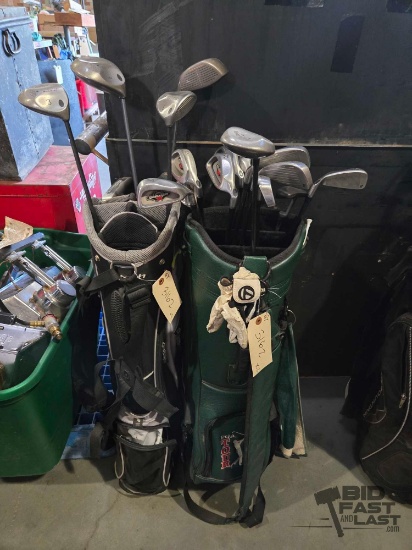 (2) Golf Bags with Golf Clubs