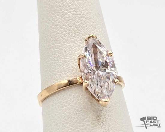 14K Gold Semi-Precious Stone Ring, 2.73g