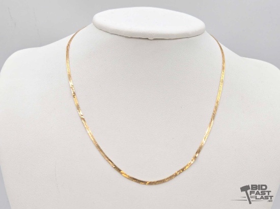 14K Gold Herringbone Chain, 2.96g