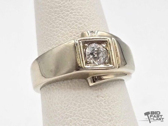 14K White Gold Diamond Ring, 7.41g