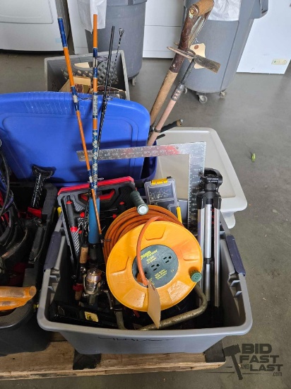 Rotary Tool, Leveler, Fishing Poles and More