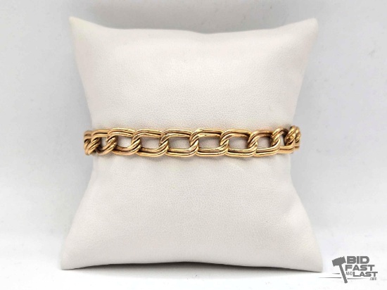 14K Gold Link Chain Bracelet, 7.52g