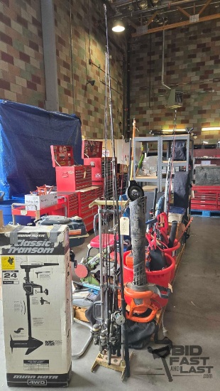 Tack with 7 Fishing Poles