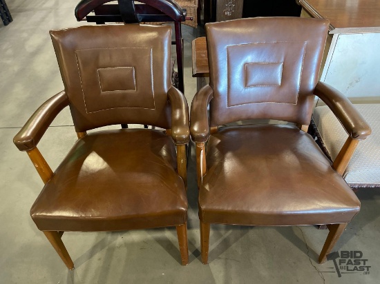 (2) Leather Chairs