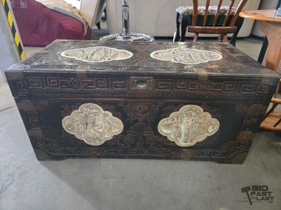 Oriental Carved Trunk