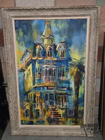 "Calico Mansion" by Ben Abril 1925 Framed Canvas Artwork