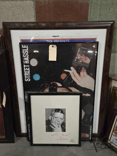 3 Lou Reed Autographed Wall Art