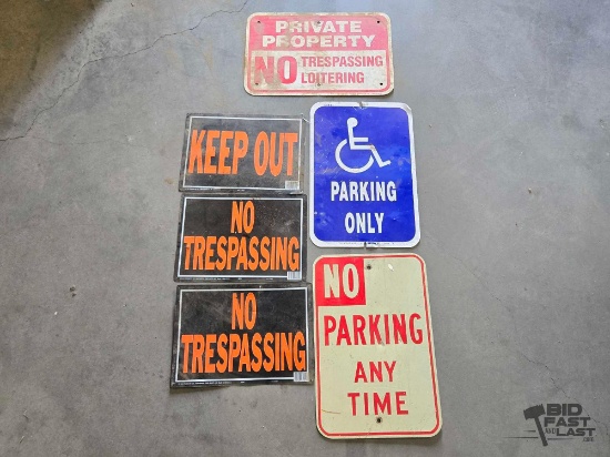 (6) Metal Signs