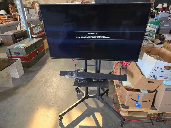 Vizio 50" TV with Stand and Samsung Soundbar
