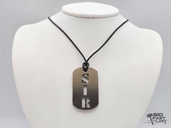 Dog Tag "SIR" Necklace