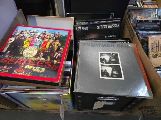 Vinyl Records, CDs, Posters, and Books