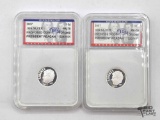 (2)2007 .999 Fine Silver President Reagan Coins