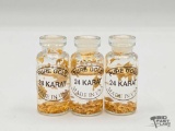 (3) 24K Gold Flake Bottles