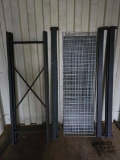 Shelving Rack with 2 Uprights, 6 Cross Bars, and 3 Wire Shelves