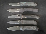 (5) Benchmade Pocket Knives