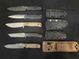 (5) Benchmade Knives with (4) Sheaths